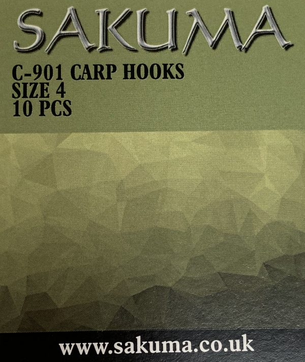 Sakuma C-901 Carp Hooks - NEW - Sakuma